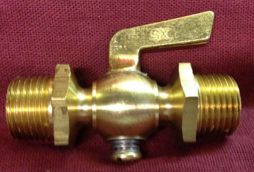 1/2 inch npt thread male brass drain pet cock shut off valve fuel gas oil air for sale
