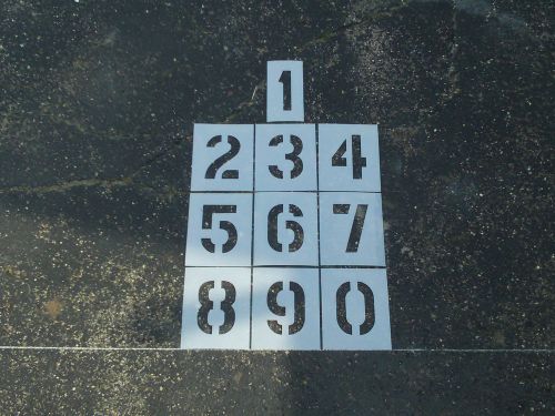 8&#034; Plastic Number Stencils 1/16&#034; LDPE Parking Lot Stencils Road Marking Stencils