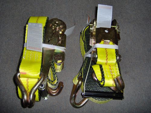 4 heavy duty ratchet cargo straps tie down 27&#039; fl hook for sale