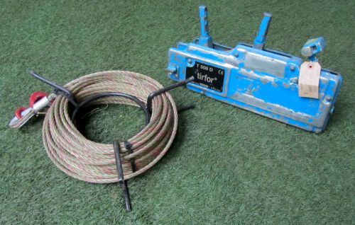 Tractel t508d tirfor 800kg winch / hoist with wire rope and handle.. for sale