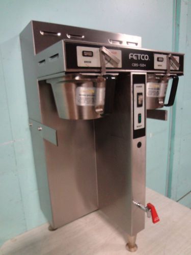 &#034;fetco&#034; commercial h.d.stainless steel dual coffee brewer w/ (2) air funnels for sale