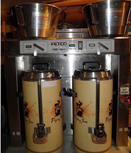 Fetco coffee machine brewer cbs-62h  wth two dispensers 1 phase used for sale