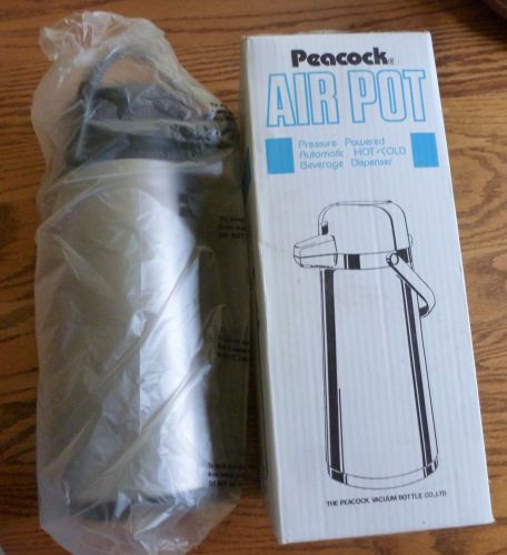 Peacock Stainless Air Pot  2.2 Ltr Hot Cold Beverage Dispenser Coffee  Chocolate