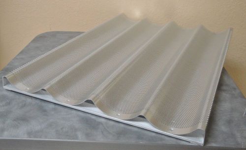 4 Mold Baguette or French Bread Pan Aluminum 18&#034; x 26&#034;