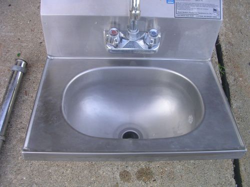 Eagle group hand sink 13.5&#034; x 9.5 &#034; x7&#034; bowl wall mount , faucet &amp;  mixer valve for sale