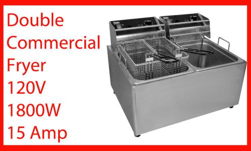CECILWARE EL2X15 Commercial Electric Counter Deep Fryer