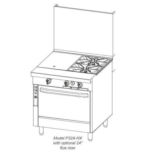 Southbend p32c-gc platinum heavy duty range gas 32&#034; (1) 16&#034; griddle top with 1 for sale