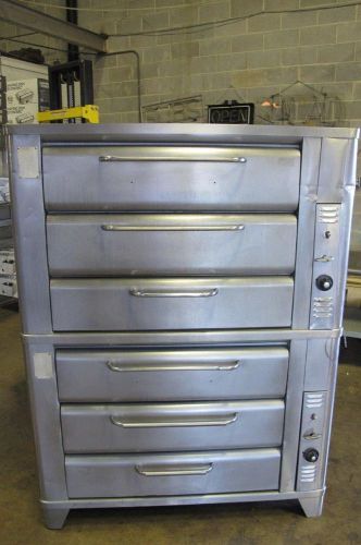BLODGETT DOUBLE STACK BAKING COMPARTMENT COMMERCIAL GAS DECK PIZZA OVENS
