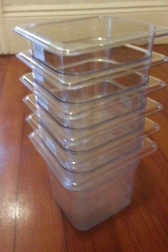 Cambro Polycarbonate Food Pans 1/6 x 6&#034;(Deep) 135 Clear 631-1