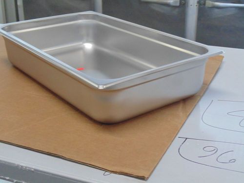 Pack of 6 stainless steel steam table pan- Full Size 4&#034; Depth-24 gauge