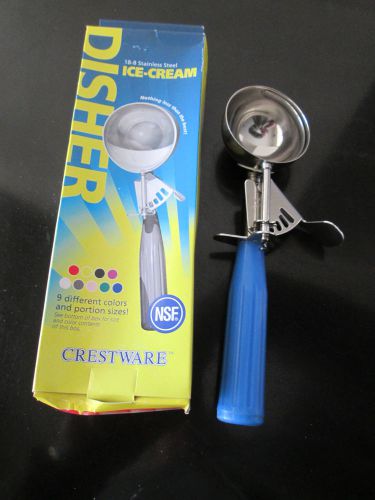 2 CRESTWARE DISHER STAINLESS NSF ICE CREAM SCOOP #D16