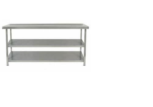 Prep Work Table 24 x 48 Stainless Steel with 2 Undeshelves