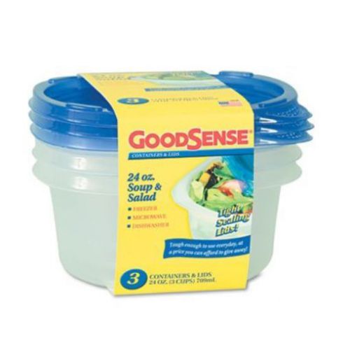 Webster Soup and Salad Container  24 oz  Clear  3/Pack (WBIGDS12DCS3) Category: