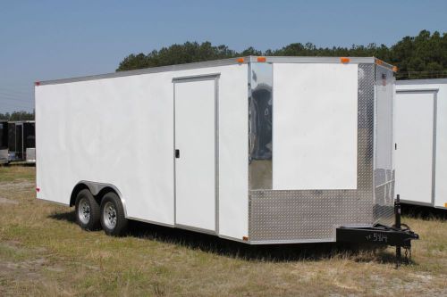 New 8.5 x 16 8.5x16 enclosed cargo car hauler trailer - v-nose for sale