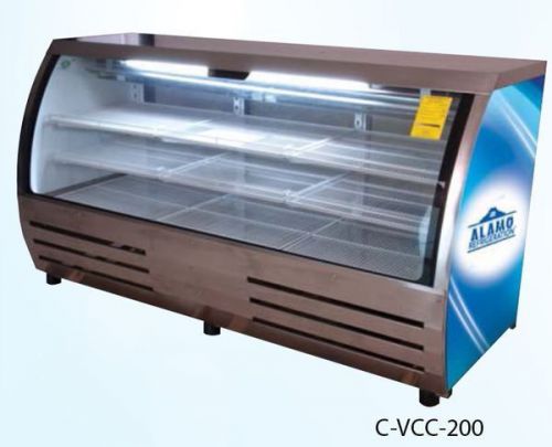 Criotec 82in curved glass refrigerated bakery deli meat display cold case new!! for sale