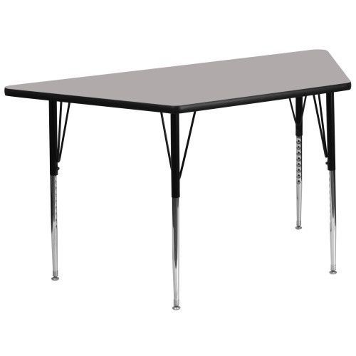 Flash Furniture XU-A3060-TRAP-GY-H-A-GG 30&#034; x 60&#034; Trapezoid Activity Table, High
