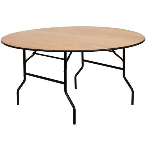 Flash Furniture YT-WRFT60-TBL-GG 60&#039;&#039; Round Wood Folding Banquet Table with Clea
