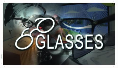 Ba402 glasses optical shop display banner shop sign for sale