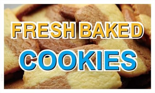 Bb513 fresh baked cookies banner sign for sale