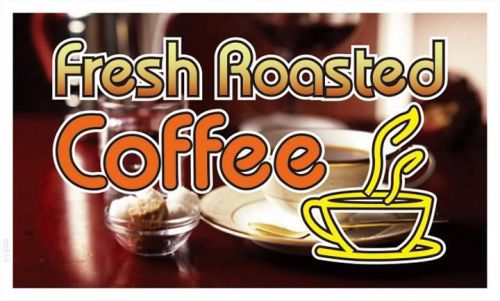 Bb514 fresh roasted coffee cafe banner sign for sale