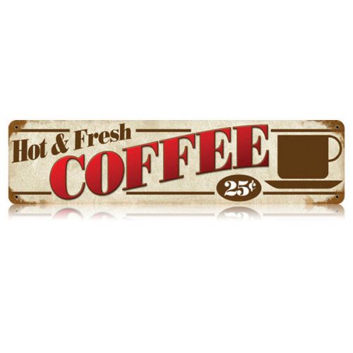 Large vintage style hot coffee sign for sale