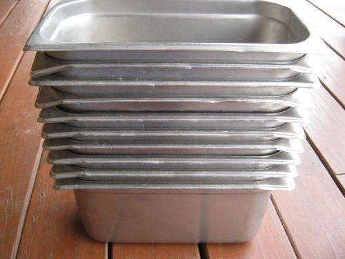 10 Stainless Steel Steamable Food Hot Cold Pan Buffet Serving Restaurant Trays