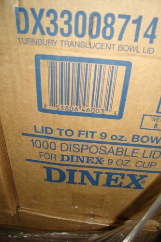 Dinex dx33008714 disposable plastic lids for 9 oz cups 1000 per case for sale