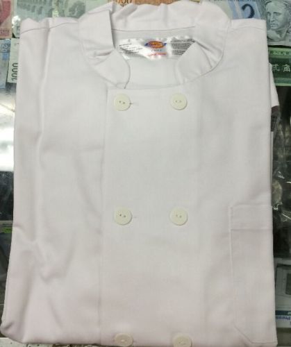 Chef Jacket Dickies 70305 Restaurant Button Front White Uniform Coat L New