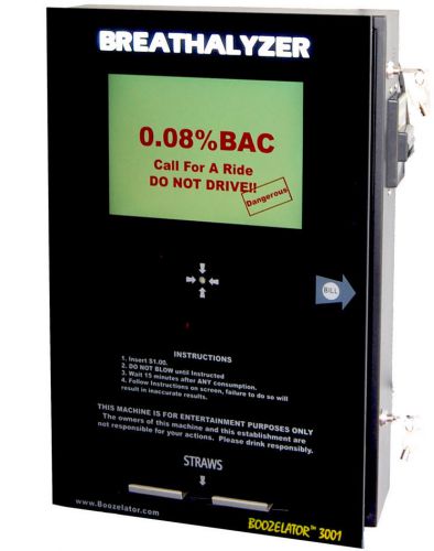 Boozelator 3001 Platinum Fuel Cell breathalyzer vending machine