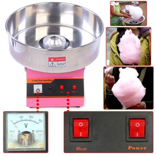 Stainless steel pan electric cotton candy floss maker machine 1030w for sale