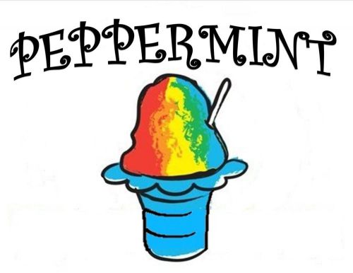 PEPPERMINT SYRUP MIX Snow CONE/SHAVED ICE Flavor GALLON CONCENTRATE #1 FLAVOR