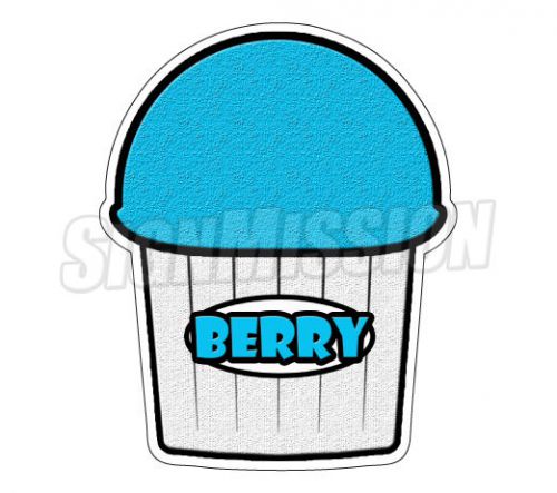BERRY FLAVOR Italian Ice Decal shaved ice cart trailer stand sticker equipment