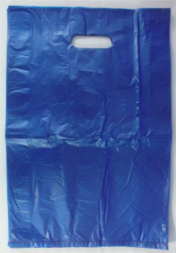 500 Qty. 12&#034; x 3&#034; x 18&#034; Blue High - Density Merchandise Retail Shopping Bags