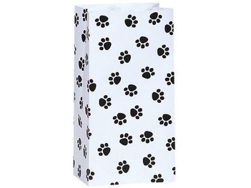 250 Paw Print Kraft Paper Party Favor Cats Dogs Paws Goody Lunch Bags Sacks 4 lb