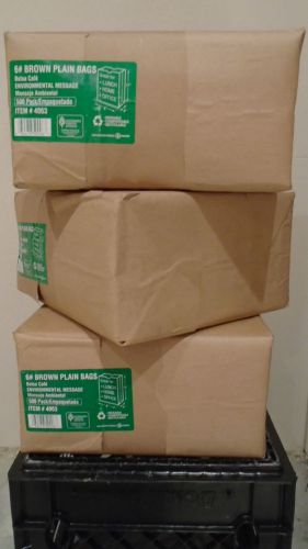 New! 1500/Bundle 6# General Kraft Brown Natural Paper Merchandise Bag 11&#034;X6&#034;