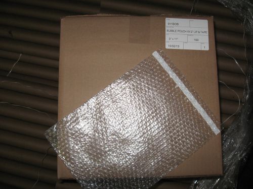 100 - 9&#034;x11&#034; clear self-seal bubble pouches for sale