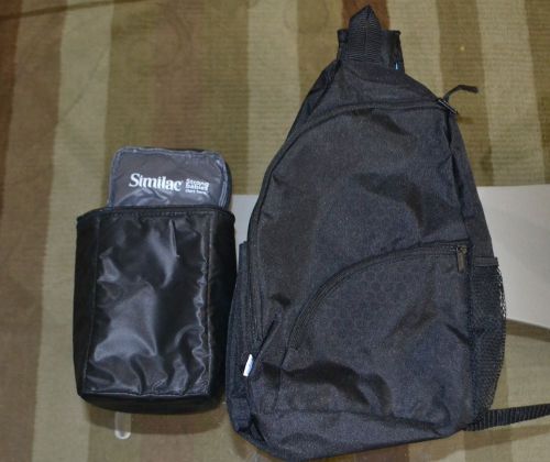 SIMILAC BABY PACK Half-Zipping Single Strap Backpack Small Simple NWOT Black