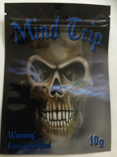 100 Mind Trip 10g EMPTY** mylar ziplock bags (good for crafts incense jewelry)