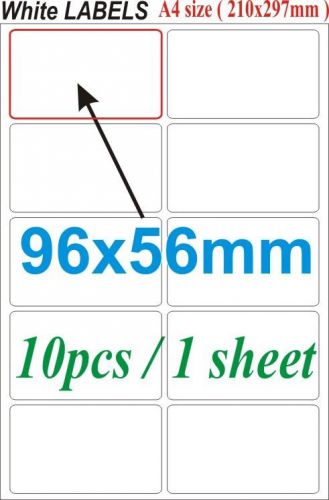 96x56mm 1000pcs White Labels Sticker 100s A4 size  copier laser inkjet printer
