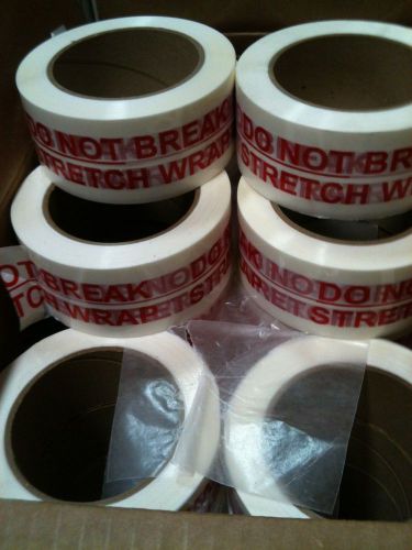 DO NOT BREAK STRETCH WRAP Preprinted Packing Tape 2&#034; x 110 yds (36 Rolls)