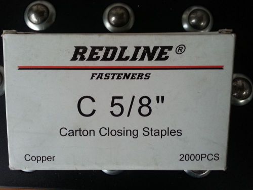 REDLINE C58 5/8&#034; CARTON CLOSING STAPLES  3000 + PCS 1 &amp; 1/2  BOX