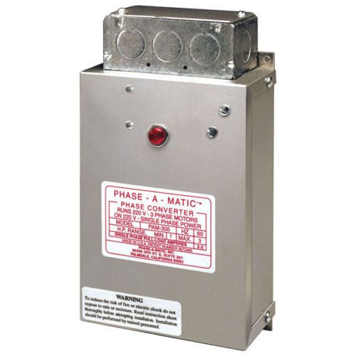 PHASE-A-MATIC PC-600-HD Heavy Duty Static Phase Converter Horsepower: 3 ~ 5