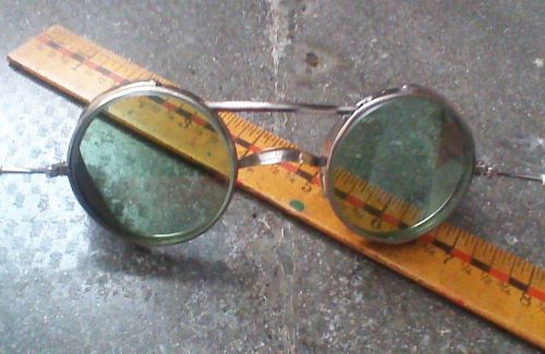 Vintage welding glasses w/blue lens - steampunk for sale