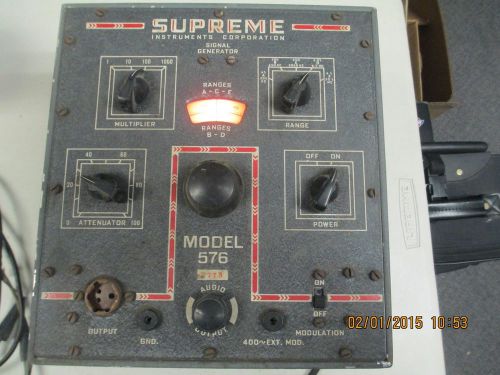 Vintage Supreme Model 576 Signal Generator Engineer Test Equipment -- Oscillator