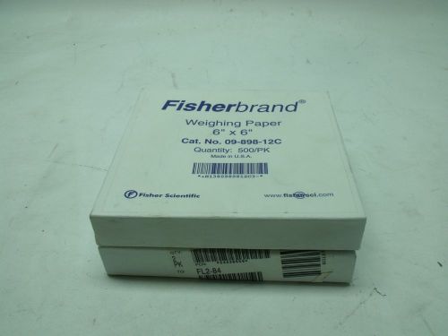 Lot of 2 Fisherbrand Weighing Paper 6&#034; x 6&#034; 09-898-12C 500/pk