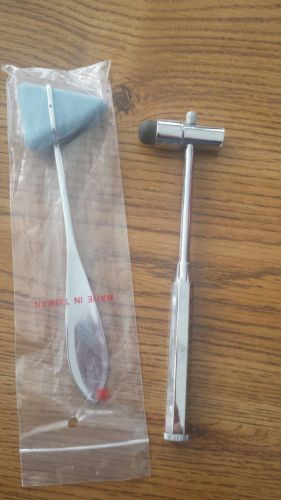 2 pieces Medical Reflex Hammer Knee Diagnostic Instruments Metal Tools