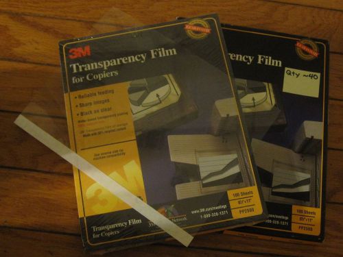 3M Transparency Film For Plain Paper Copiers PP2500 100 Sealed+40open box Sheets