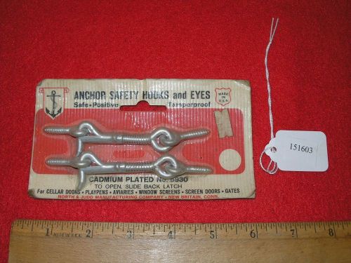 North &amp; Judd Anchor Safety Hooks &amp; Eyes New on Store Card