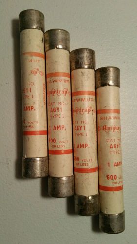 1 Amp Fuse Shawmut Amptrap A6Y1 Type 1 1 Amp 600 Volt (4) Fuses