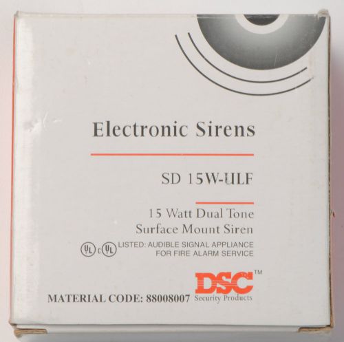 SD 15W-ULF 15W DUAL TONE SURFACE MOUNT SIREN FIRE ALARM AUDIBLE SIGNAL LOT OF 6